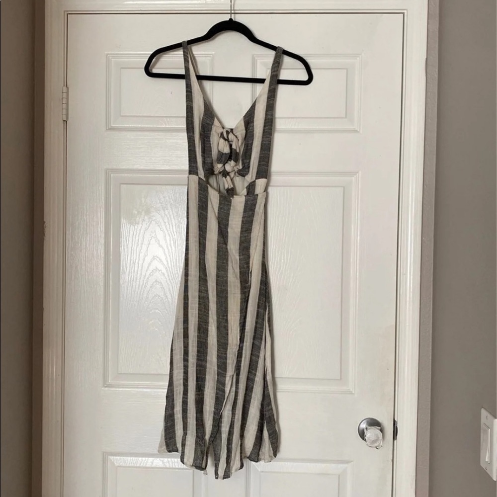 Striped wrap dress - small